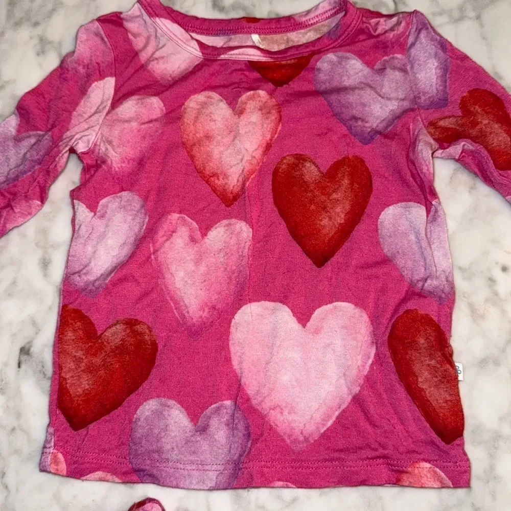 POSH PEANUT POSH VALENTINE CLASSIC PJ SET 12/18M